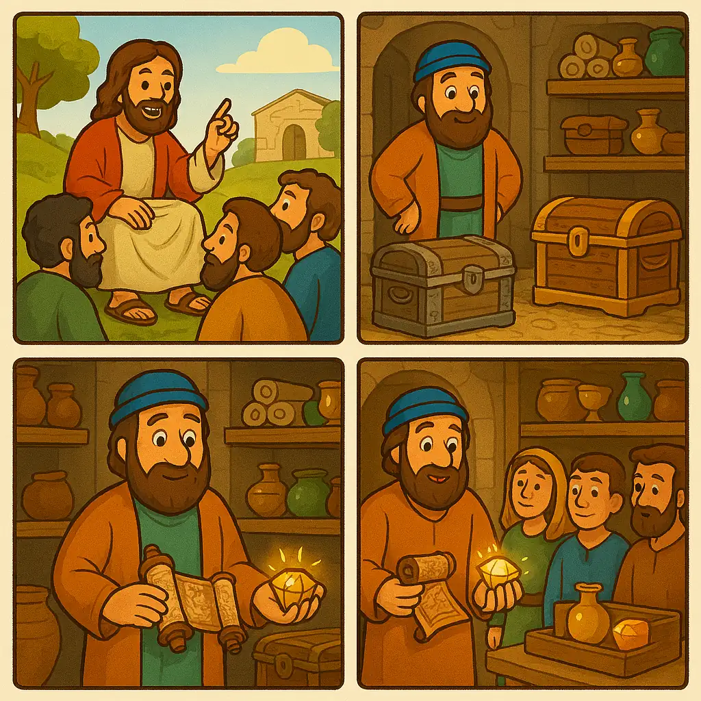 Illustration of a homeowner bringing out treasures from storage